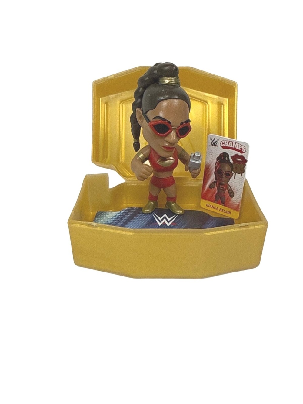 WWE Champs Bianca Belair Mini Figure with Display Case and Card